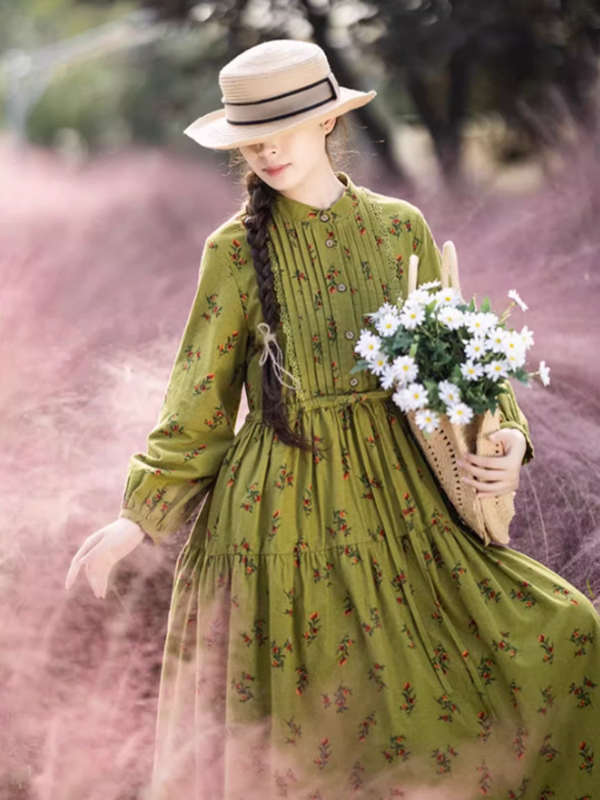 Green Harmony Floral Dress