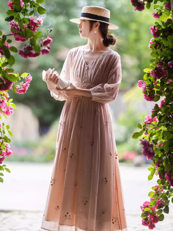 Blooming Elegance Tencel Floral Dress