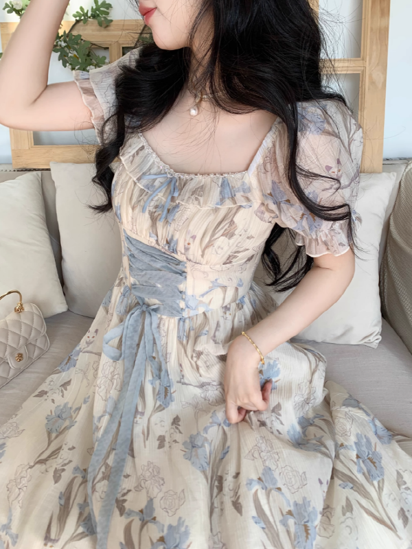 Sky Blossom Elegance Dress