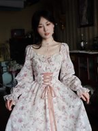 Enchanted Pink Blooms Princess Dress