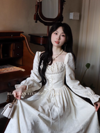 Elegant Lace Princess Ivory Dress