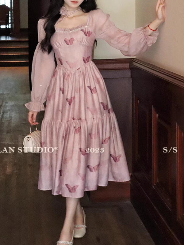 Dreamy Princess Butterfly Lace Dress