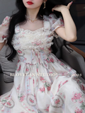 Floral Elegance Frill Dress