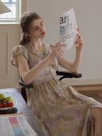 Serene Pastel Floral Dress