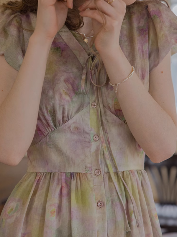 Serene Pastel Floral Dress