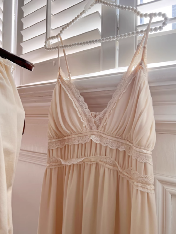 Vintage Dream Slip Dress and Gown Set