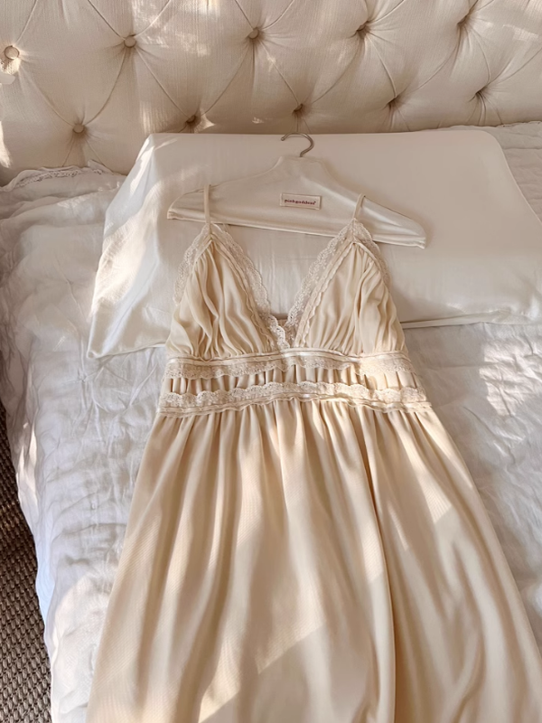 Vintage Dream Slip Dress and Gown Set