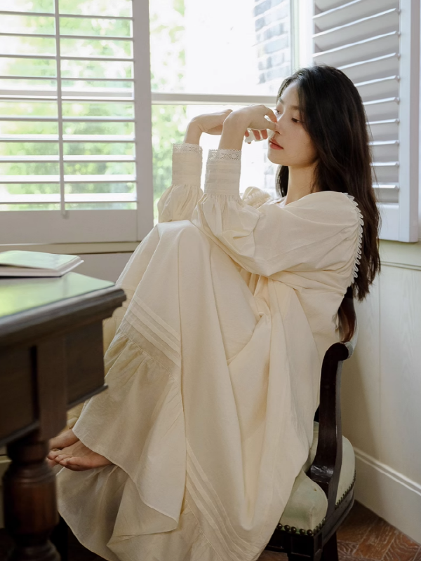 Vintage Sunrise Lace Dream Nightgown