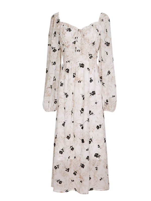 Summer Garden Flower Print Dress