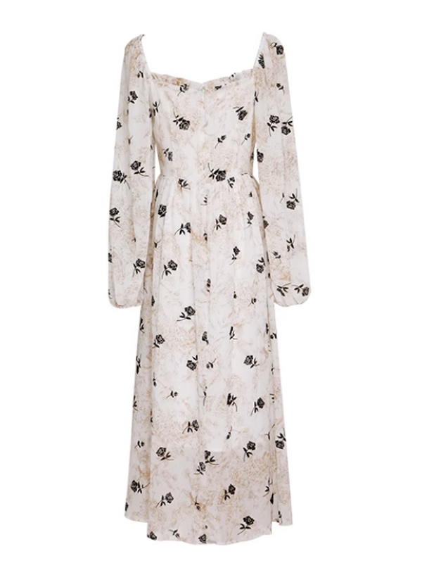 Summer Garden Flower Print Dress