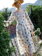 Summer Garden Flower Print Dress