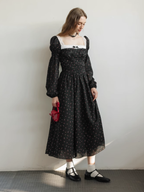 Enchanted Rose Black Dress