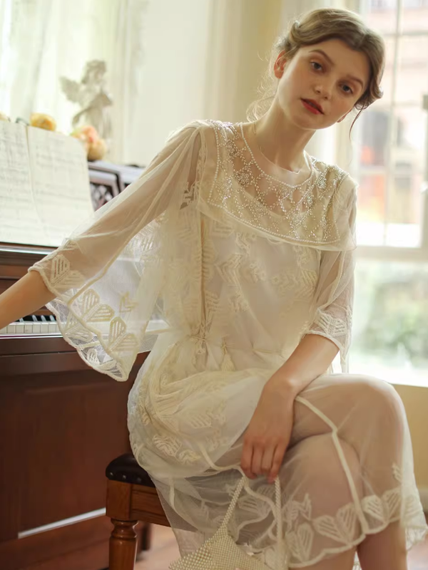 Whimsical Breeze Vintage Midi Dress
