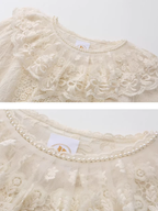 Vintage Floral Embroidery Blouse