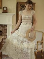Vintage Charm Cotton Frill Top