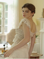 Vintage Charm Cotton Frill Top