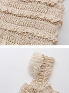 Vintage Charm Cotton Frill Top