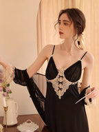 Midnight Elegance Nightgown Ensemble