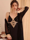 Midnight Elegance Nightgown Ensemble