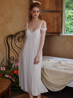 Vintage Lace Floral Nightgown Set