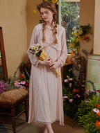 Vintage Lace Floral Nightgown Set