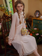 Vintage Lace Floral Nightgown Set
