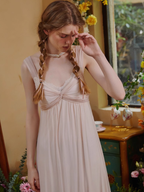 Vintage Lace Floral Nightgown Set
