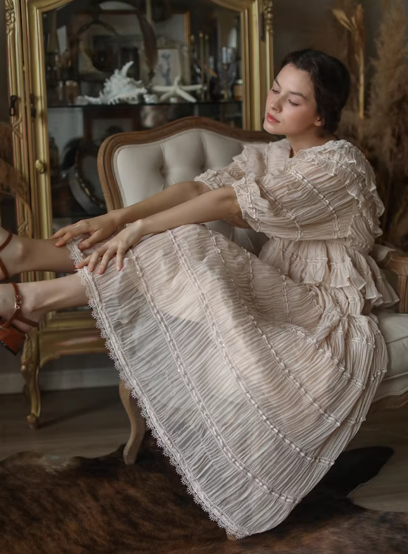 Victorian Grace Light Pink Dress