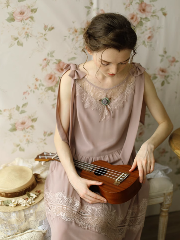 Serene Blossom Vintage Dress