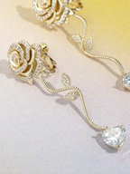 Rose Zircon Earrings