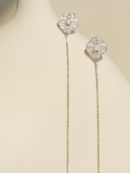 Gray Drop Pearl Surgical Earrings