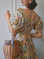 Blossoming Rose Garden Midi Dress