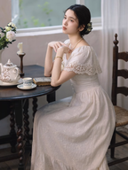 Ivory Whisper Embroidered Dress
