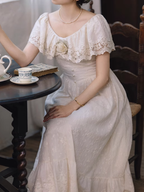 Ivory Whisper Embroidered Dress