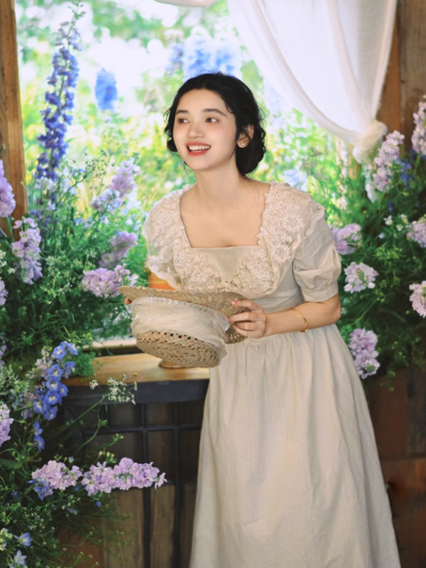 Vintage Charm Cream Lace Dress