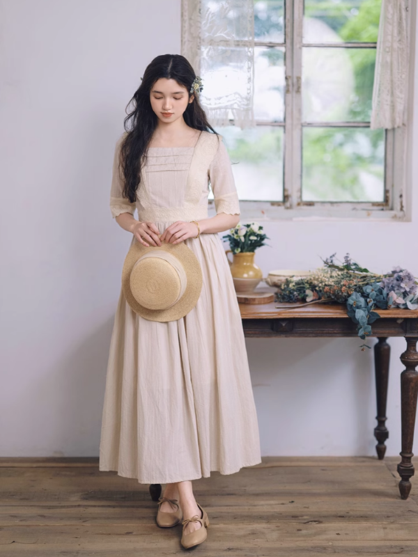 Retro Grace Ivory Dress