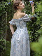 Blue Floral Emma Elegance Dress