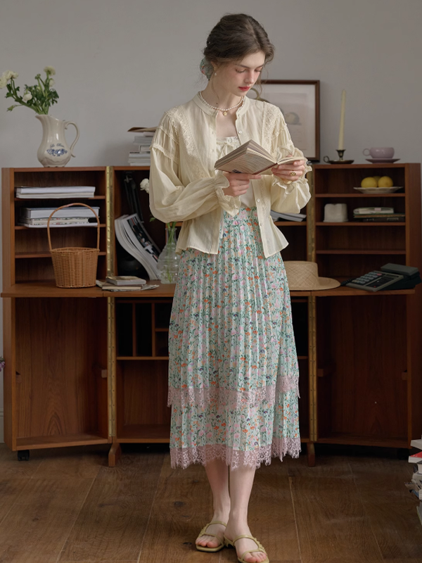 Ava's Floral Whisper Skirt