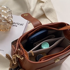 Retro Strap Crossbody Bucket Bag