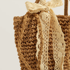 Summer Straw Shoulder Bucket Bag