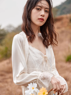 Elowen's Ethereal Ivory Nightgown Set