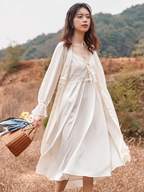 Elowen's Ethereal Ivory Nightgown Set