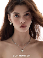 Vintage Heart Shaped Shellfish Necklace