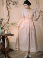 Sophia's Vintage Lace Pink Dress