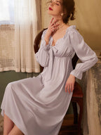 Romantic Cozy Long Sleeve Nightgown
