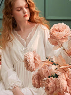 Dreamy Lace-Trimmed Princess Nightgown