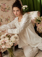 White Whisper Lace Pajama Set