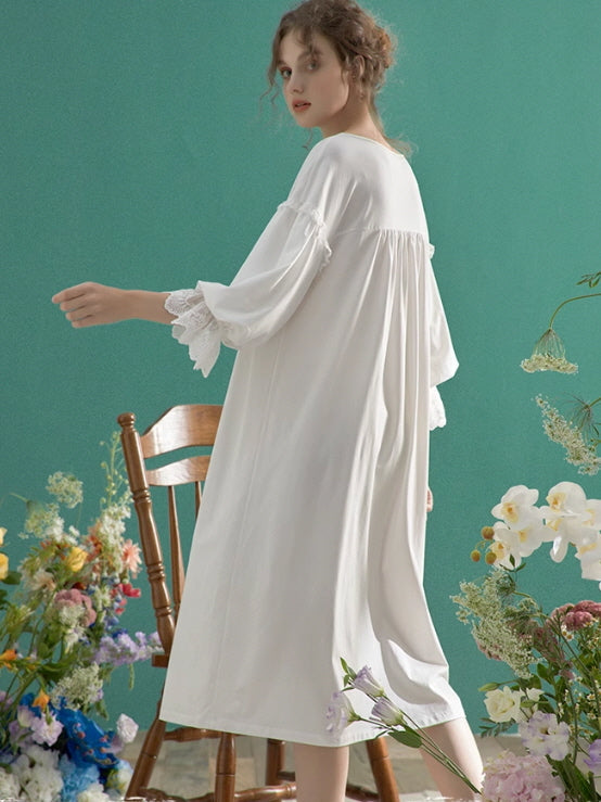 Floral Meadow Lace Nightgown