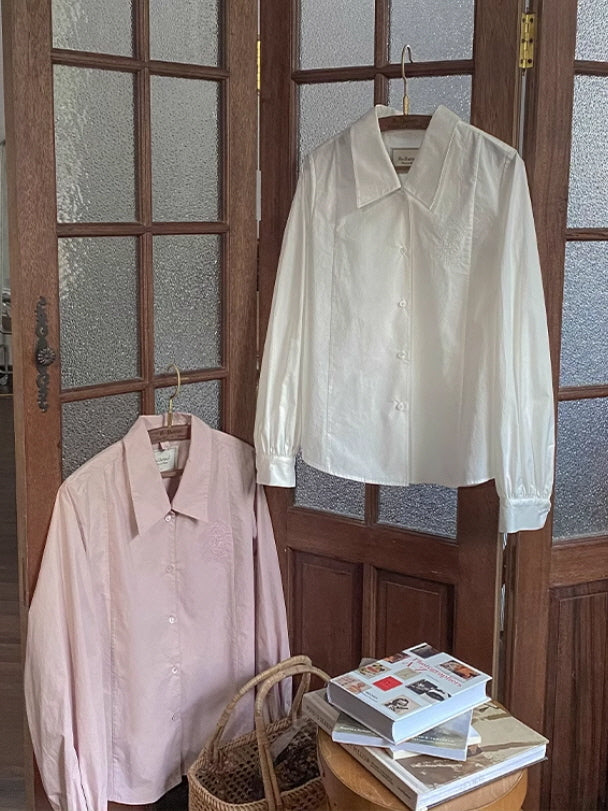 Lavender Blossom Embroidered Blouse