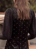 Midnight Rose Velvet Dress